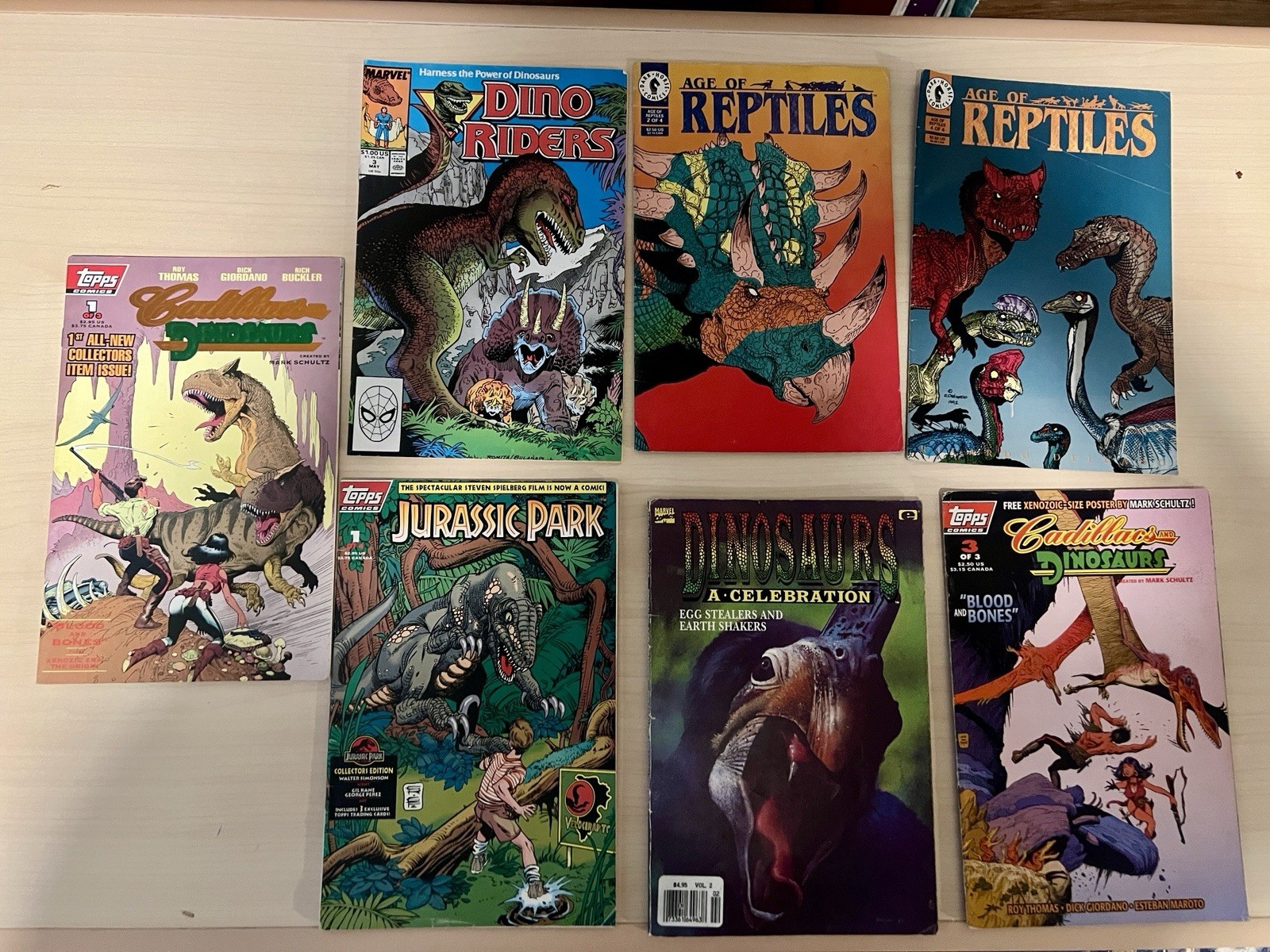 Lot of Dinosaur Comics: Cadillacs & Dinosaurs Jurassic Park Dino Riders Reptiles