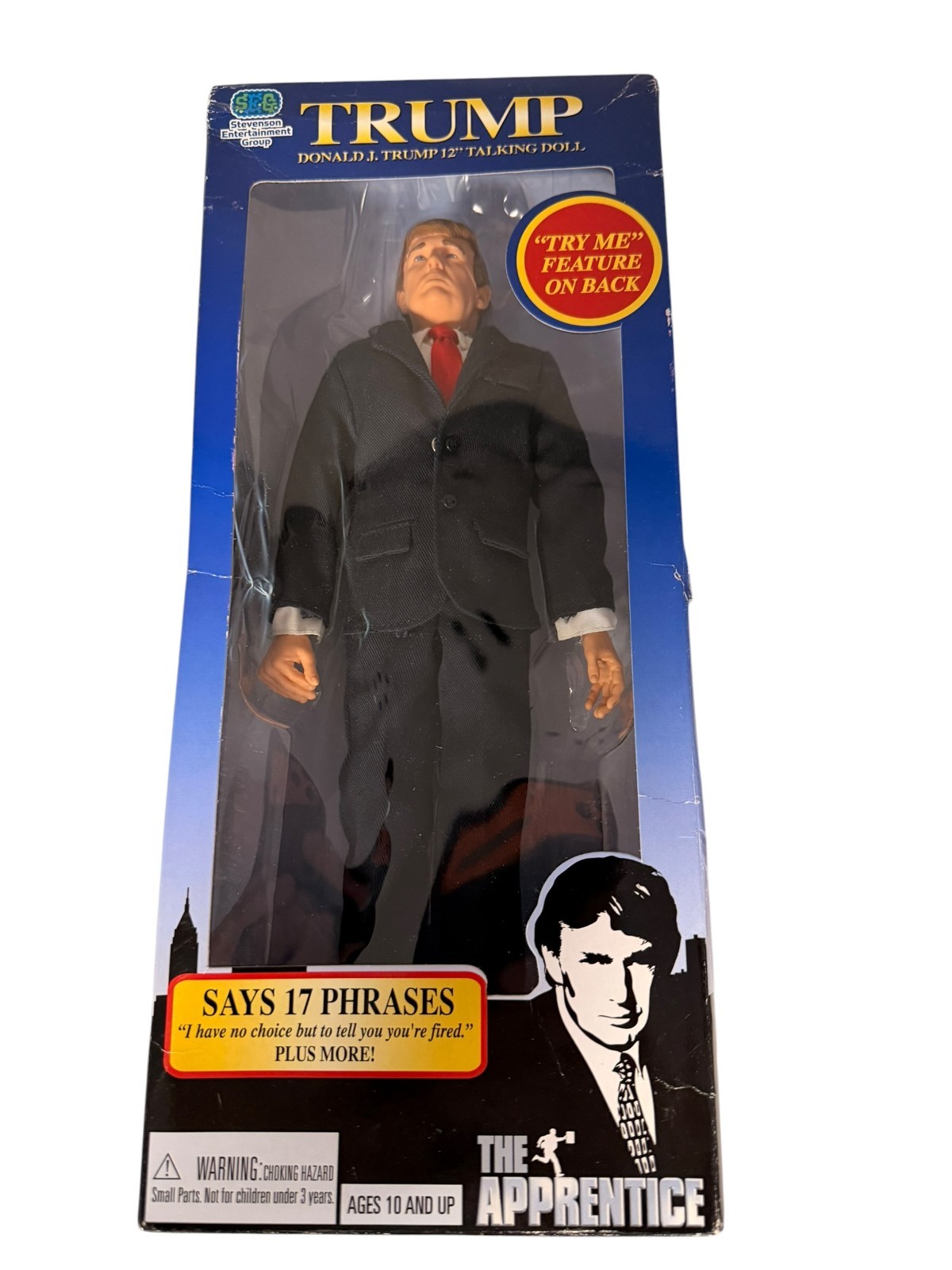 DONALD TRUMP TALKING DOLL FIGURINE 12″ THE APPRENTICE “
