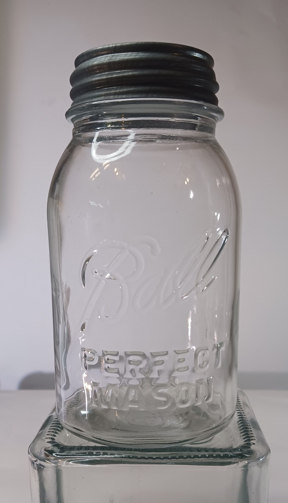 Vtg #277 Clear Ball Perfect Mason Canning Fruit Jar Miller Machine #2 EUC
