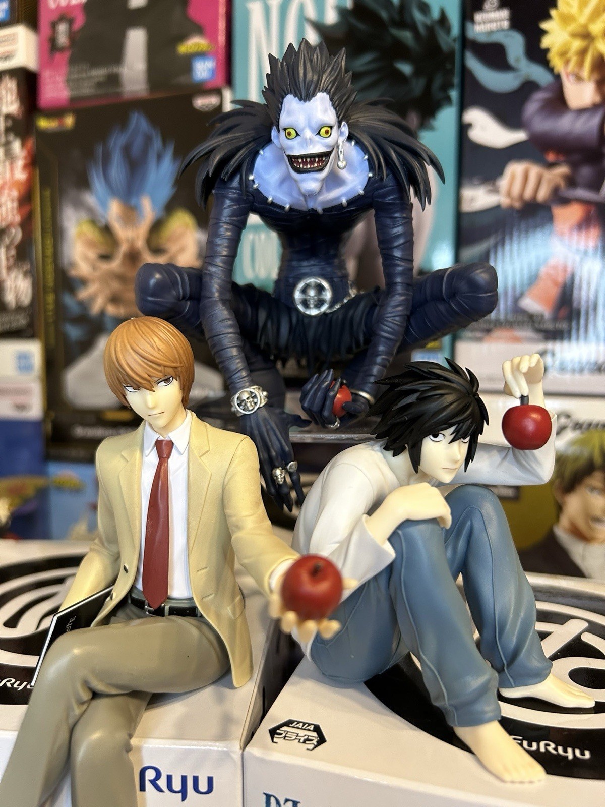 FuRyu Death Note Noodle Stopper Ryuk Light L Figure Set New Authentic Japan