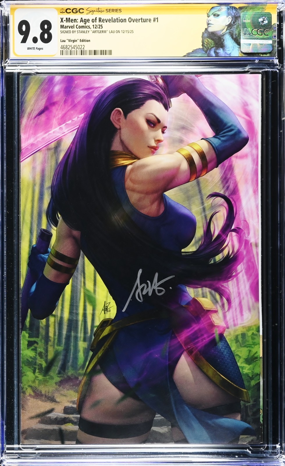 X-MEN AGE REVELATION OVERTURE #1 VIRGIN VARIANT 1:100 CGC 9.8 SS Signed Artgerm!