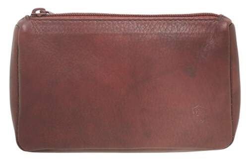 Mitchell Thomas Antique Brown Leather Pipe Tobacco Pouch with Zipper – 9308