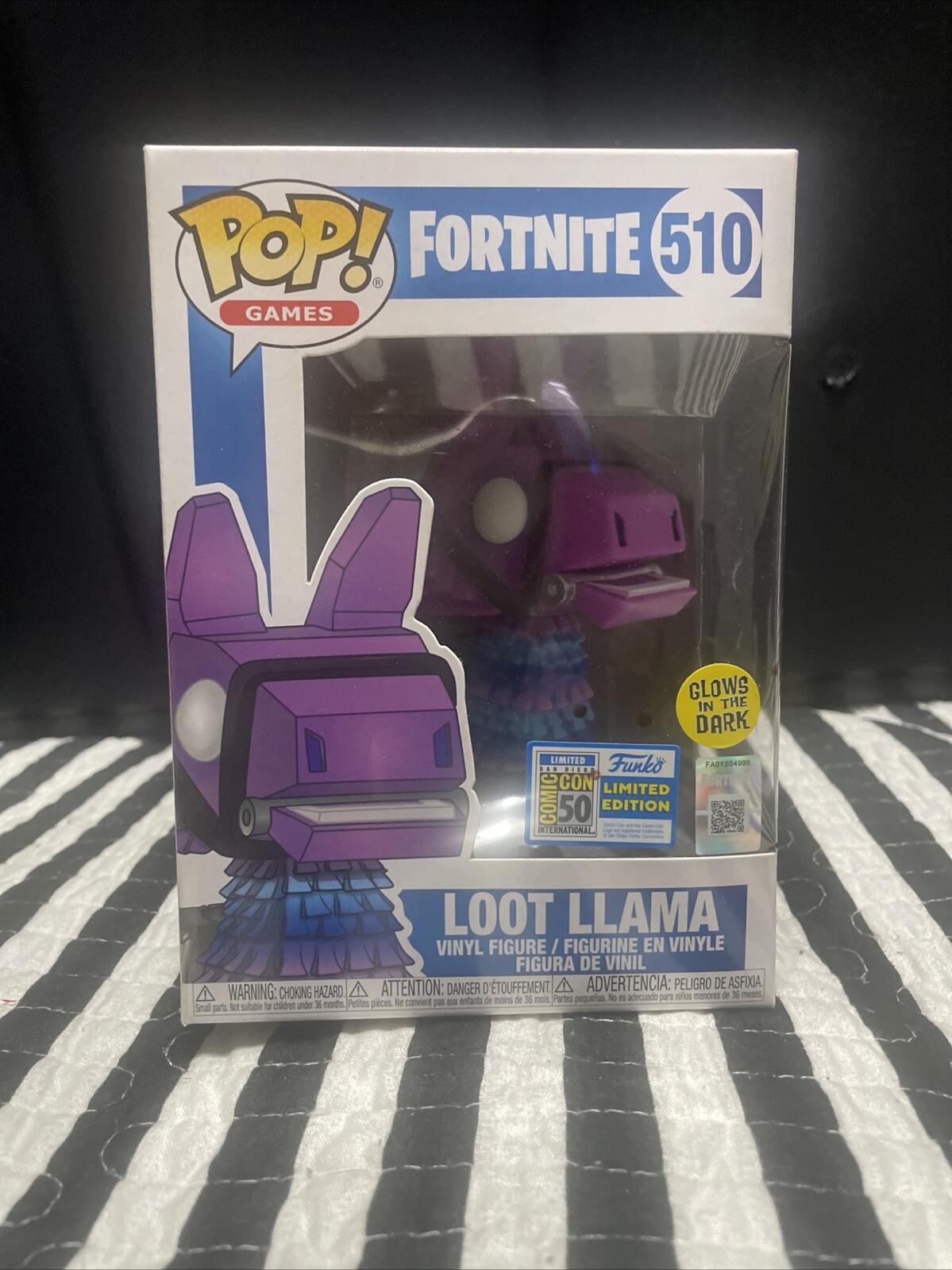 Funko Pop Loot Llama 510 GID Glow Fortnite 2019 SDCC Comic Con Official Sticker