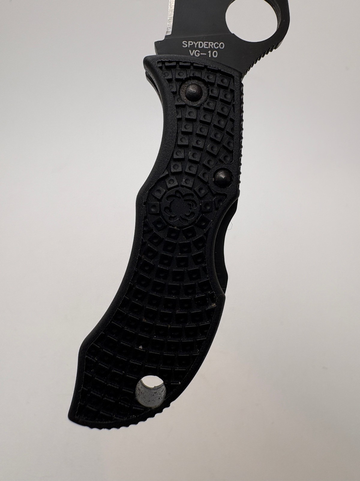 Spyderco Knife ManBug Wharncliffe Black FRN Black VG-10 Plain Edge MBKWPBK