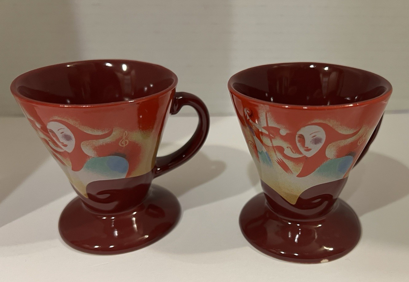 Linda Frichtel 1999 Frangelico Liqueur Expresso Demitasse Set of Two-3oz Cups