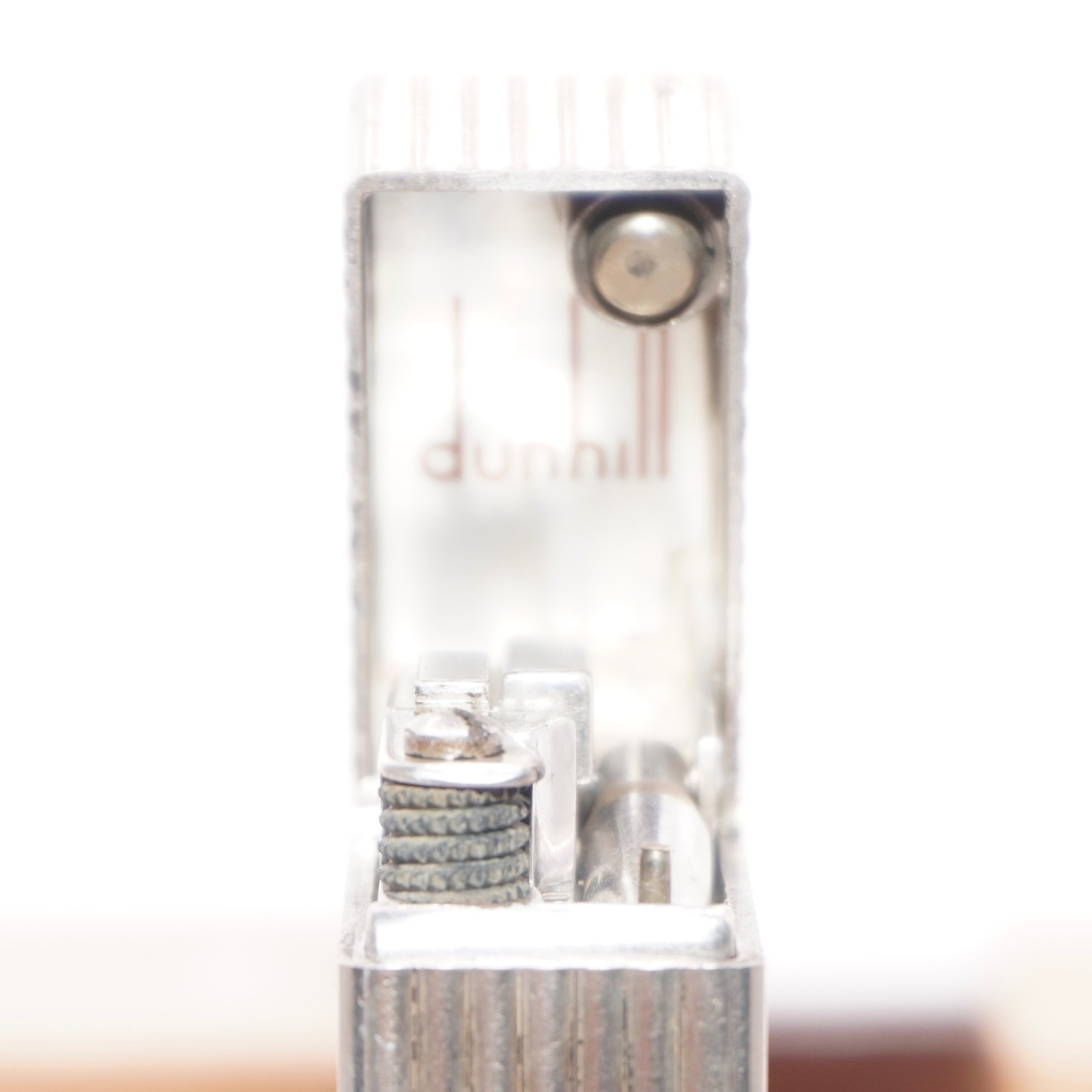 Dunhill Lighter Silver Stripe Pattern-Ultrasonically cleaned_Working