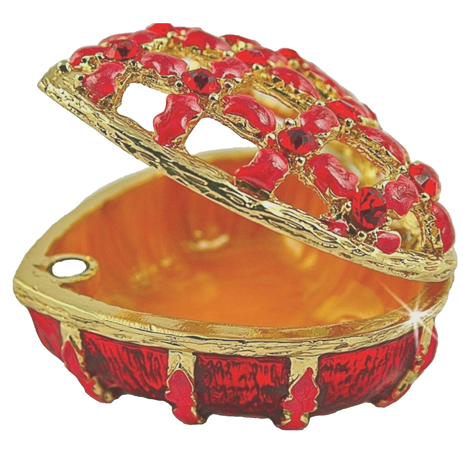BEJEWELED METAL TRINKET BOX LOVE ROMANTIC GIFT HEART Hinged Box NEW Box open
