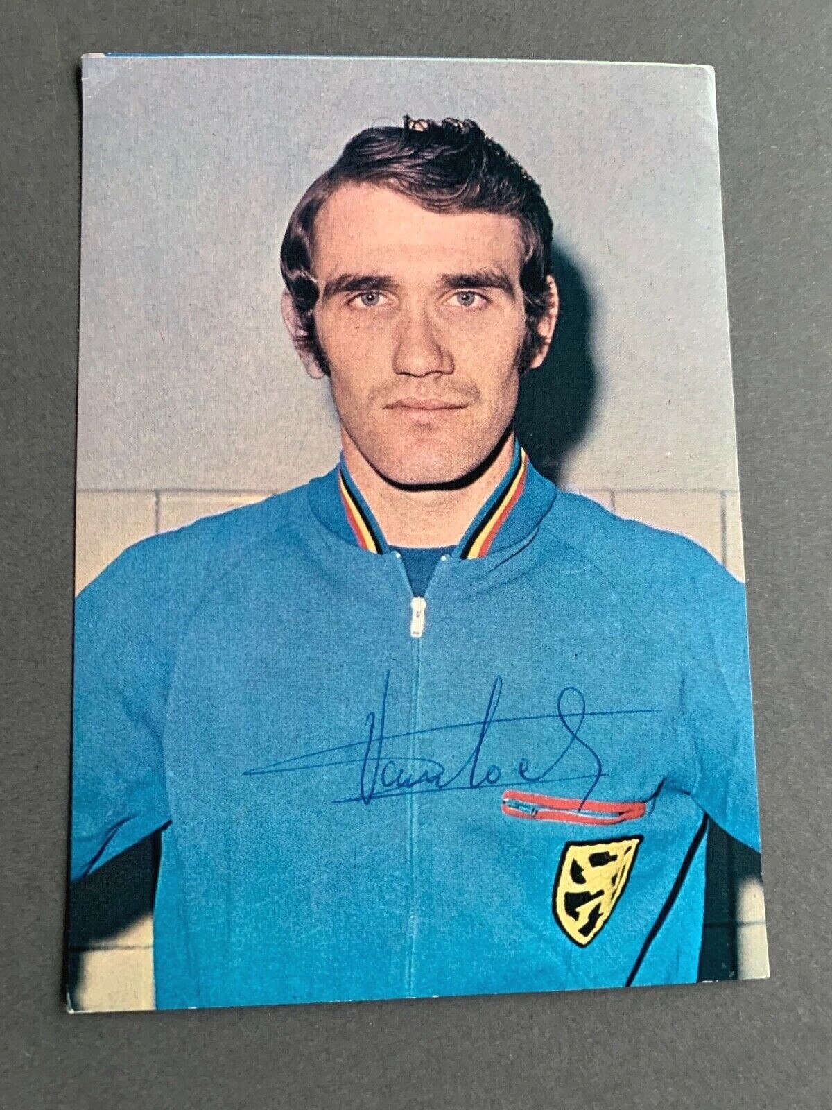 WILFRIED VAN MOER (†2021) Belgium Original World Cup 1970 Miners Trading Card 10×15