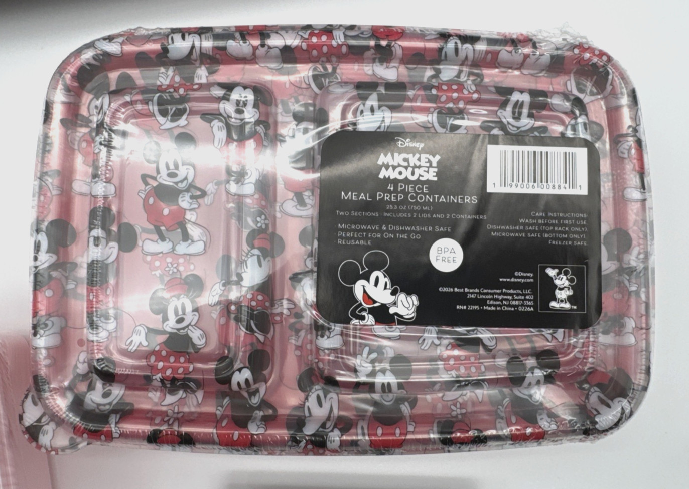 Disney Minnie Mouse Kitchen Bundle 6-pc Meal Prep Liners Clips Ice Trays Set New