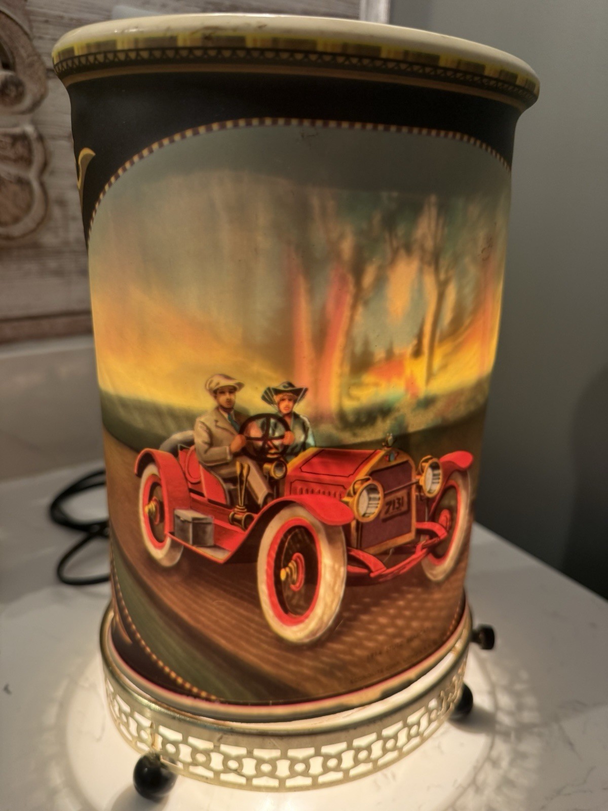 1957 ECONOLITE ANTIQUE CARS MOTION LAMP 1914 Stutz Bearcat- 1912 Model T WORKS