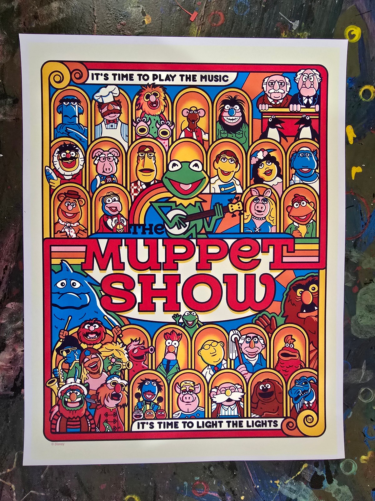 Muppet Show Poster Jim Henson 1976 Kermit Miss Piggy TV 11 x 14.5 Michael Frith