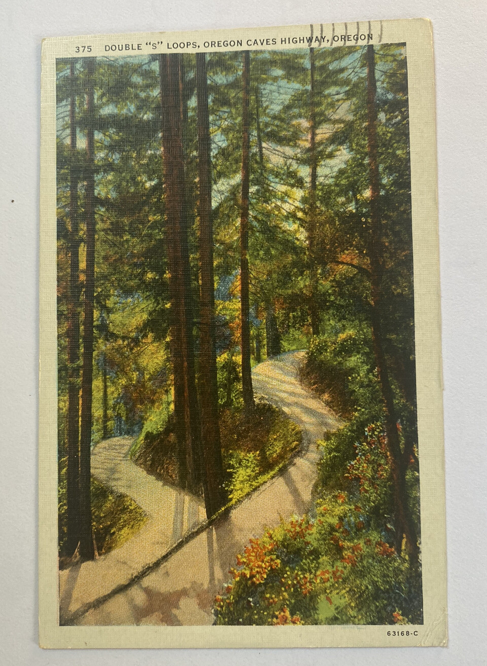Vintage Linen Postcard c1940 ~ Double S Loops on Oregon Caves Highway~ Oregon OR