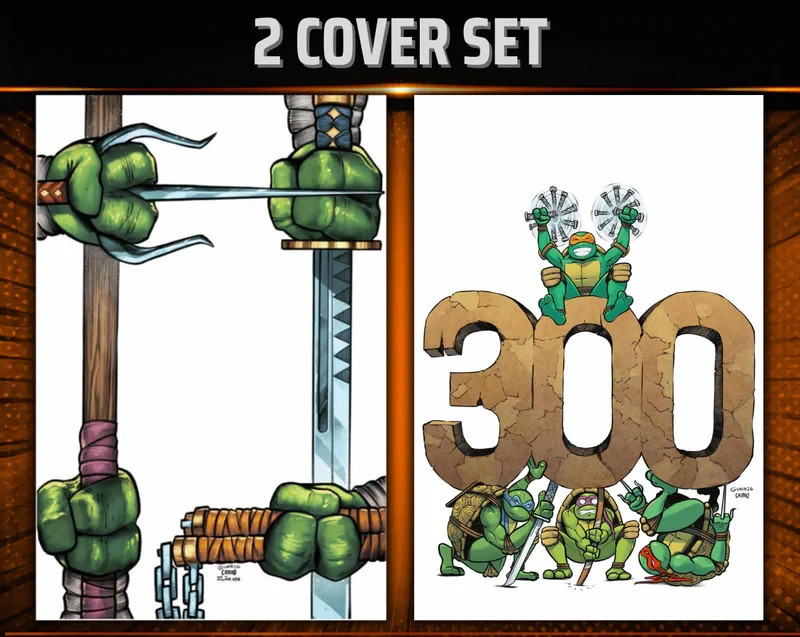 Teenage Mutant Ninja Turtles #20 Garrett Gunn 300th Special 2 Cover Set IDW LTD