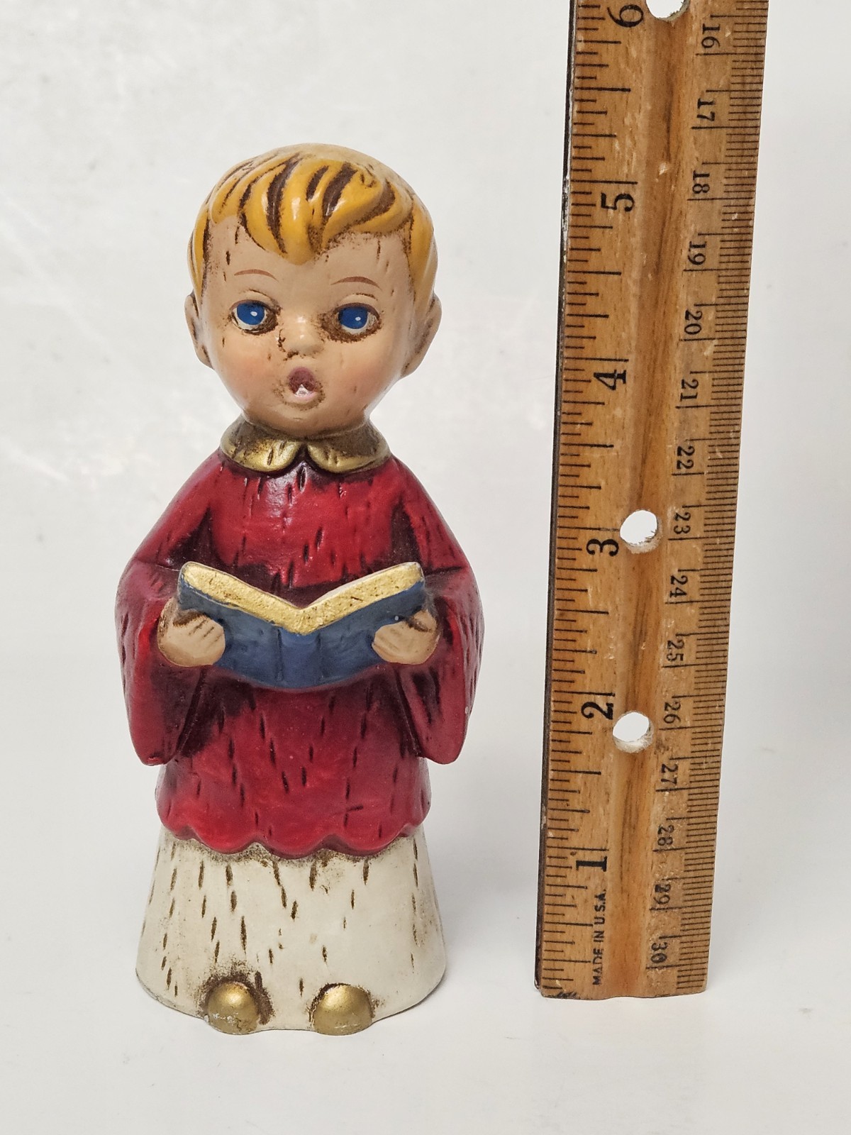 Vintage 1961 Parma Plaster Chalkware Singing 5″ Choir Boy Figurine