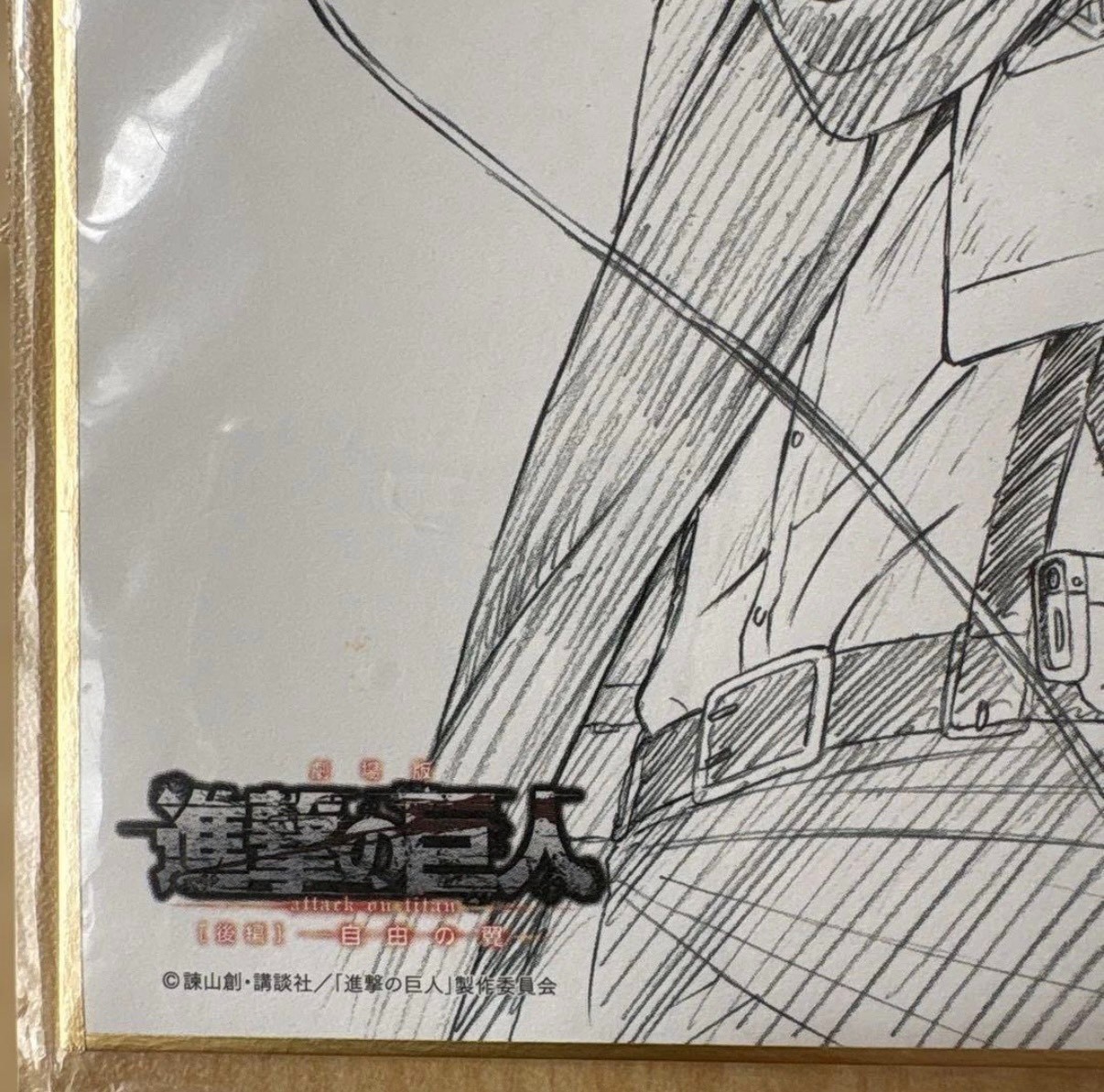 Attack on Titan Levi Movie Autographed Shikishi Anime Comic Hajime Isayama Japan