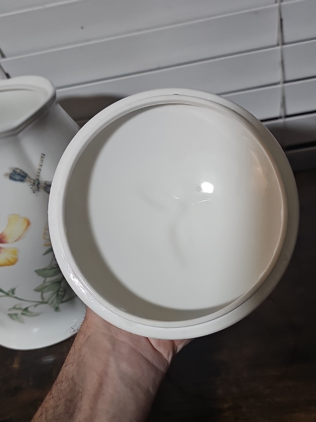 Lenox Butterfly Meadow Louise Le Luyer Porcelain Large Canister & Butterfly 8″