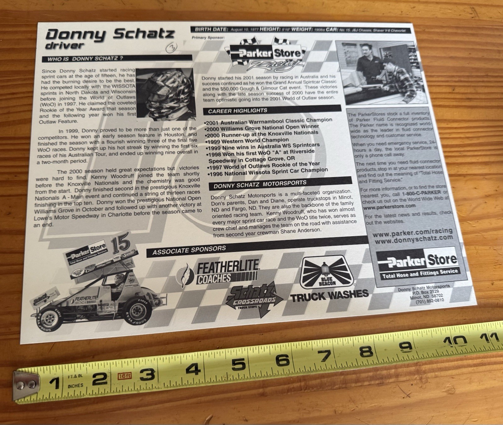 Donny Schatz 8×11 Photo WoO Sprint Car Legend Poster HD5