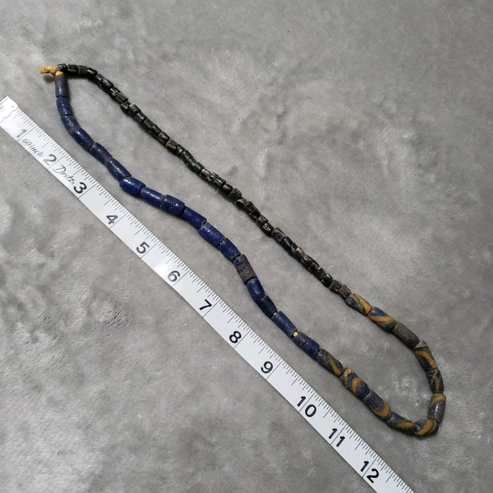 Antique African Trade Beads Sand Cast Loose Beads Primitive Vintage Blue