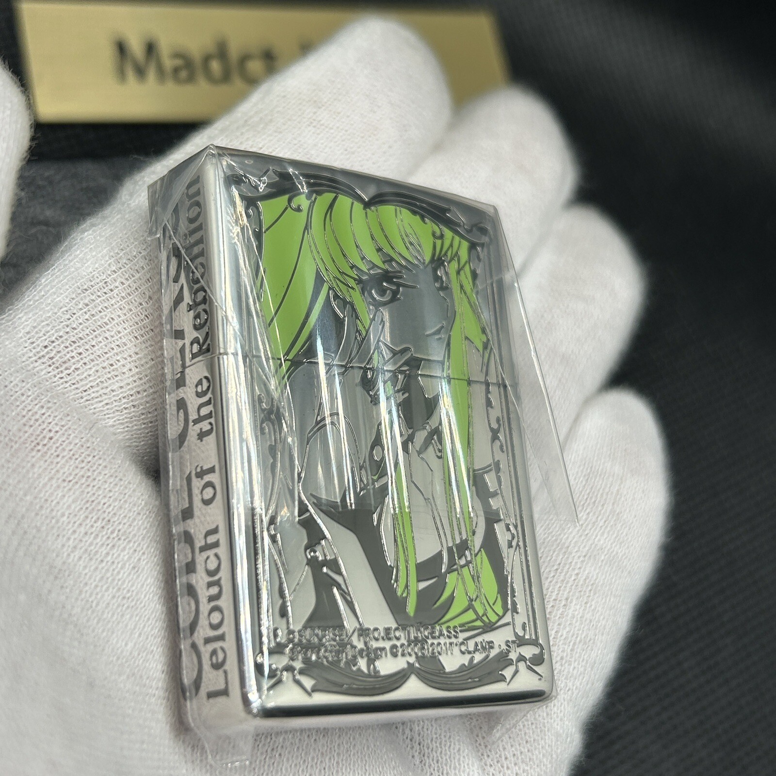 Zippo Oil Lighter Code Geass C.C. Silver Brass Color Limited Japan Anime