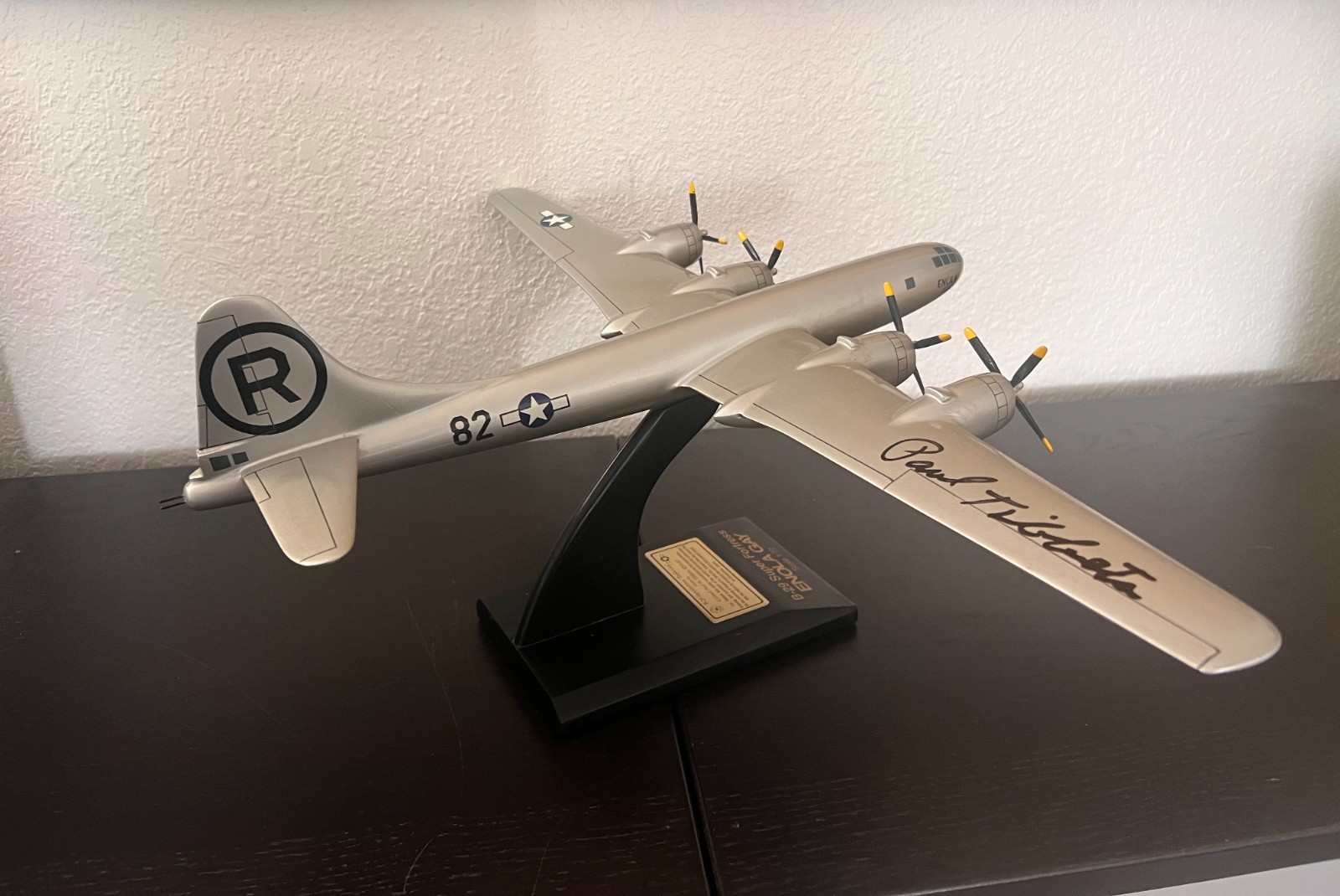 Enola Gay Signed By Paul Tibbets With Letter of Authenticity