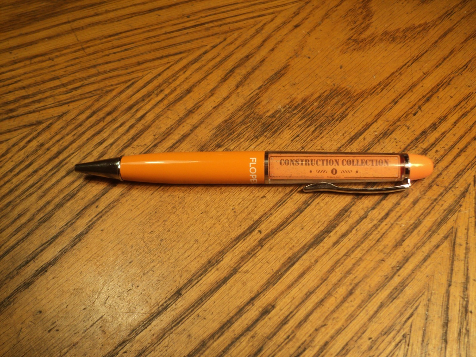 Vintage Flopens Floaty Ballpoint Pen Construction Collection Dump Truck 5-3/4″