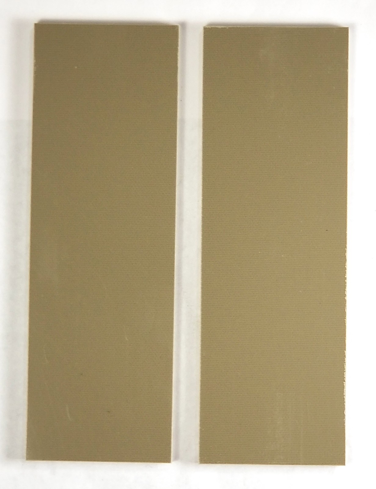 G10 DESERT TAN 3/8 .375 x 2 x 6 (2) KNIFE / GUN HANDLE SCALE MATERIAL G-10