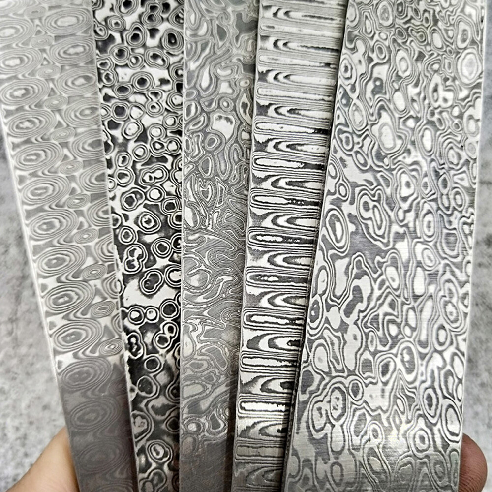 HAND FORGED DAMASCUS STEEL Annealed Billet/Bar Knife Making Supply Any Tool 9 Ty