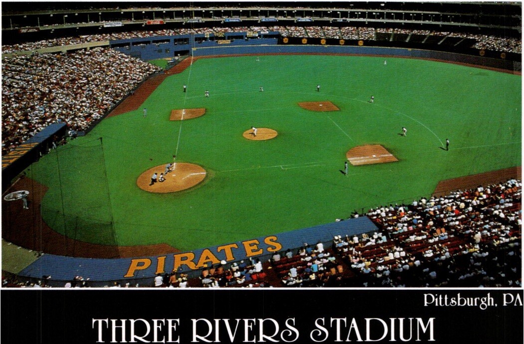 Pittsburgh Pirates Three Rivers Stadium Interior View Postcard