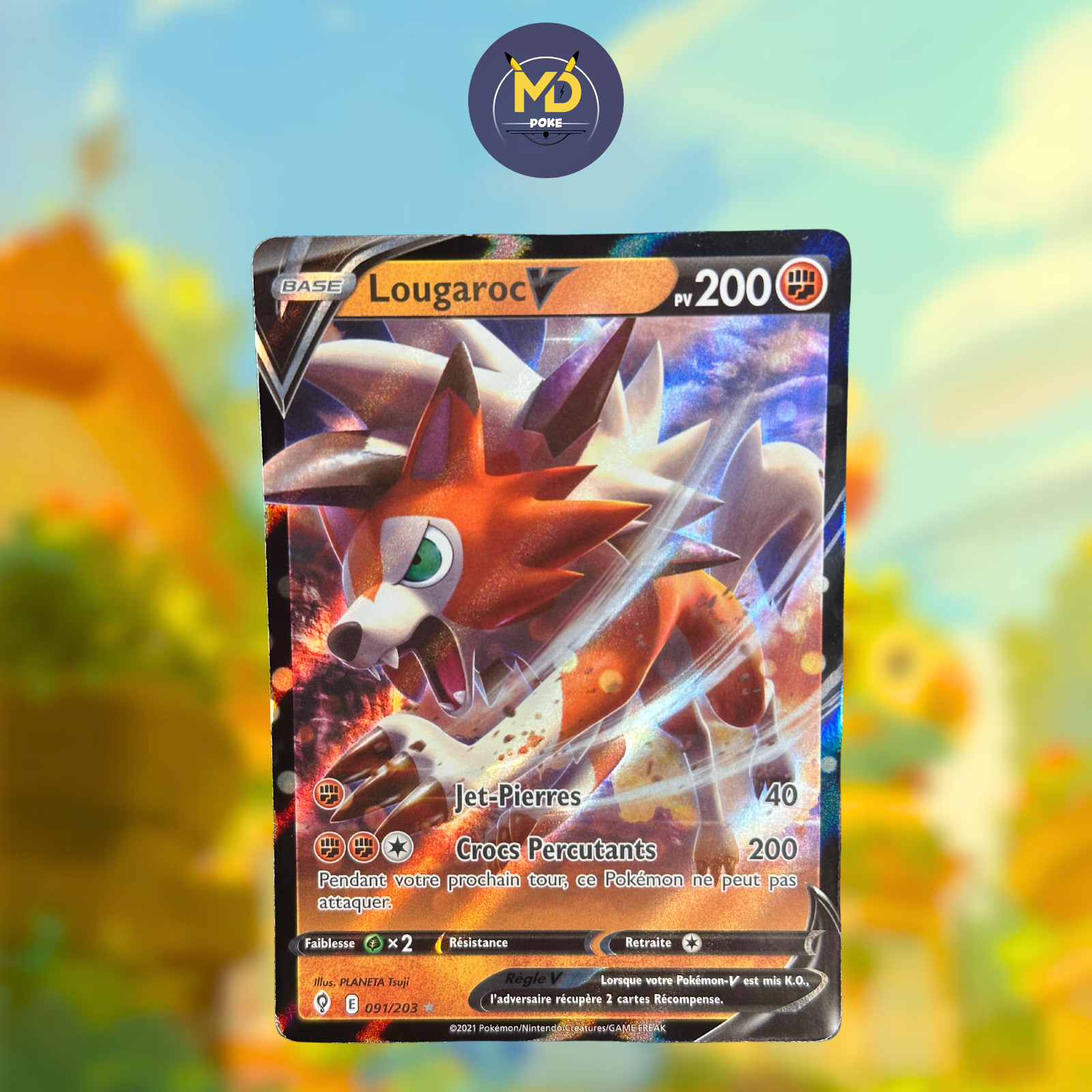 French Pokemon Card – Lougaroc V 091/203 – Celestial Evolution