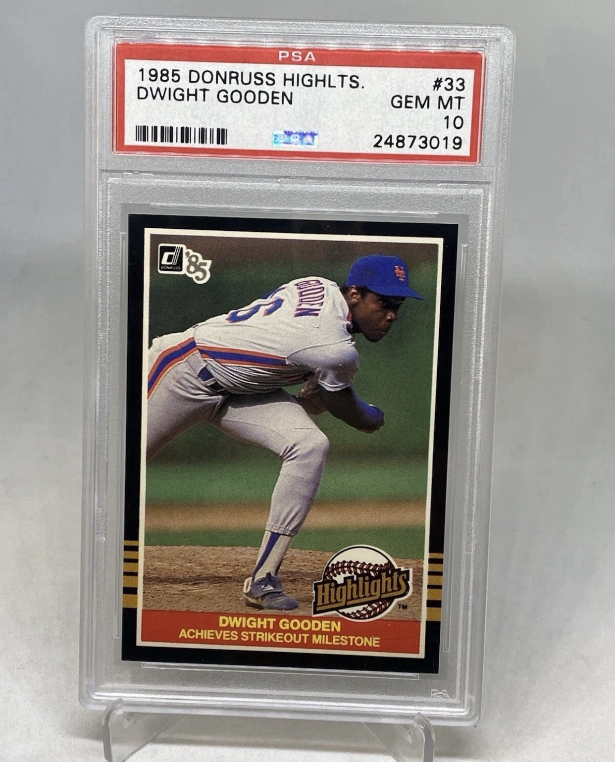 1985 Highlights #33 Dwight Gooden RC Rookie PSA 10 GEM MINT POP 46 COLLECTION