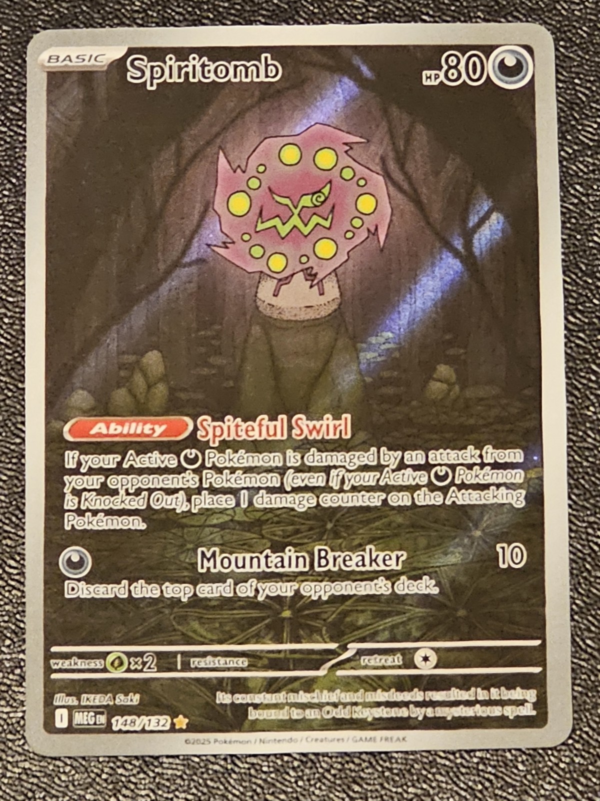 Pokémon TCG Spiritomb Illustration Rare Card 148/132 Mega Evolutions