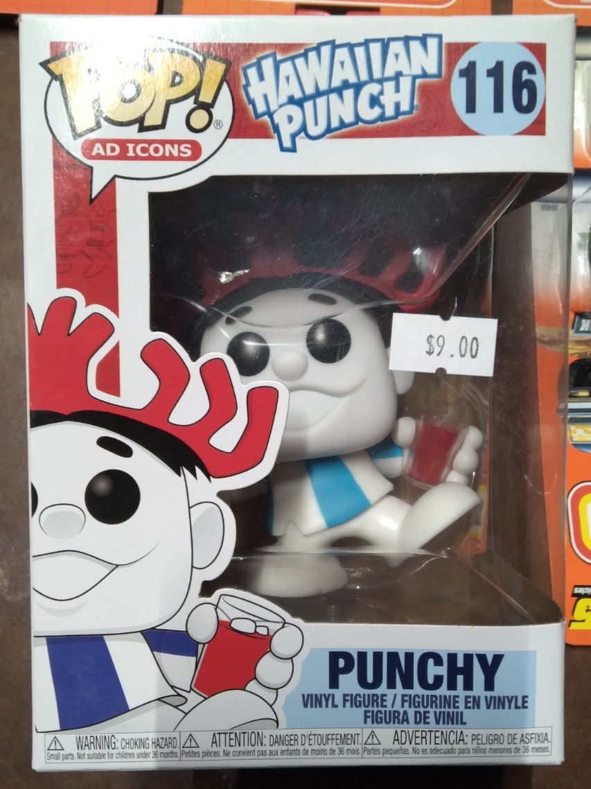FUNKO POP! #116 HAWAIIAN PUNCH “PUNCHY” FAST FREE SHIPPING! BOX HAS SHELF WEAR!
