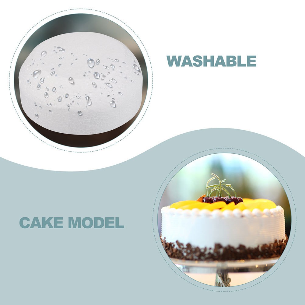 1Pcs Reusable Foam Cake Model White for DIY Cake Decorating Practice