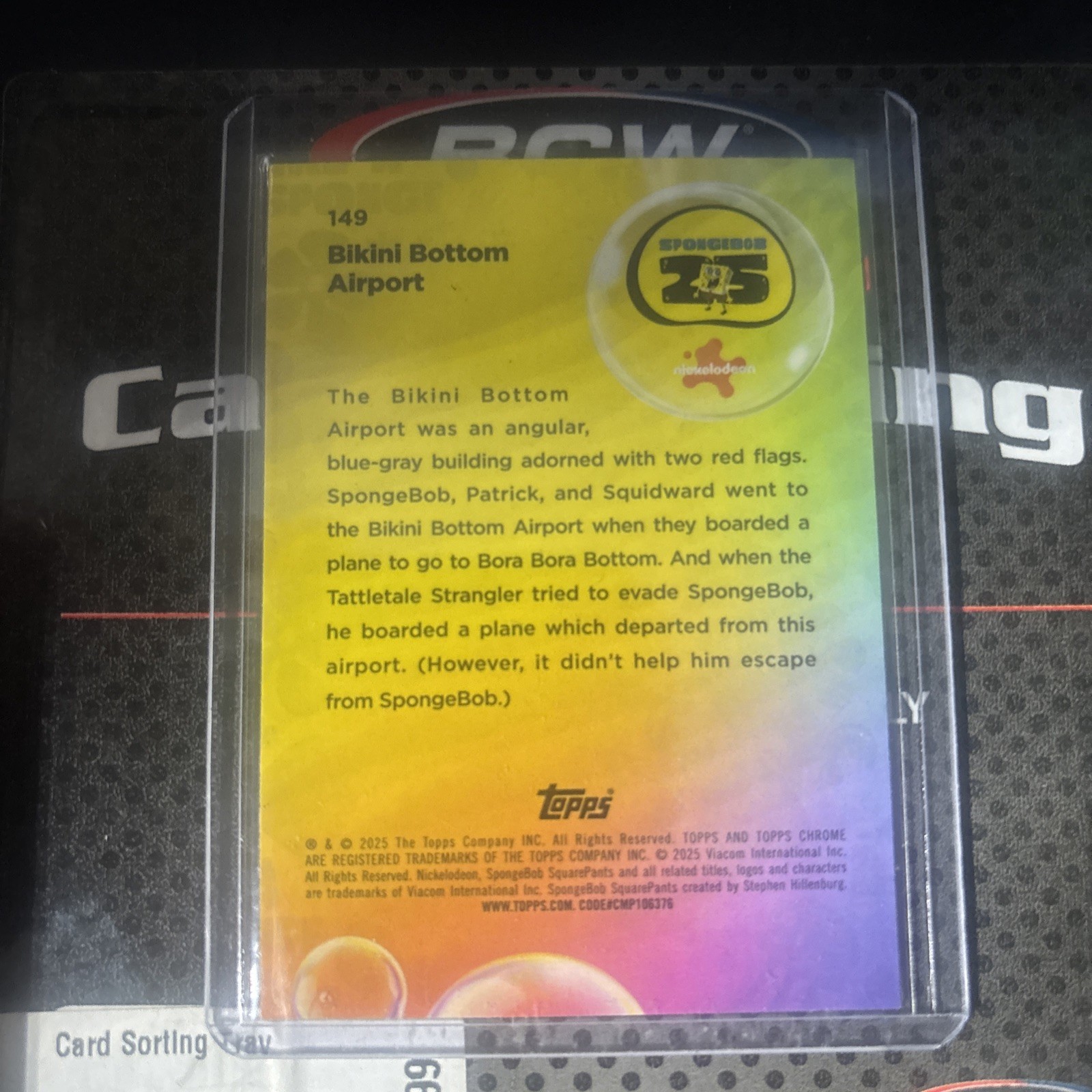 2025 Topps Chrome Spongebob Squarepants Bikini Bottom Airport #154/ 199 Aqua