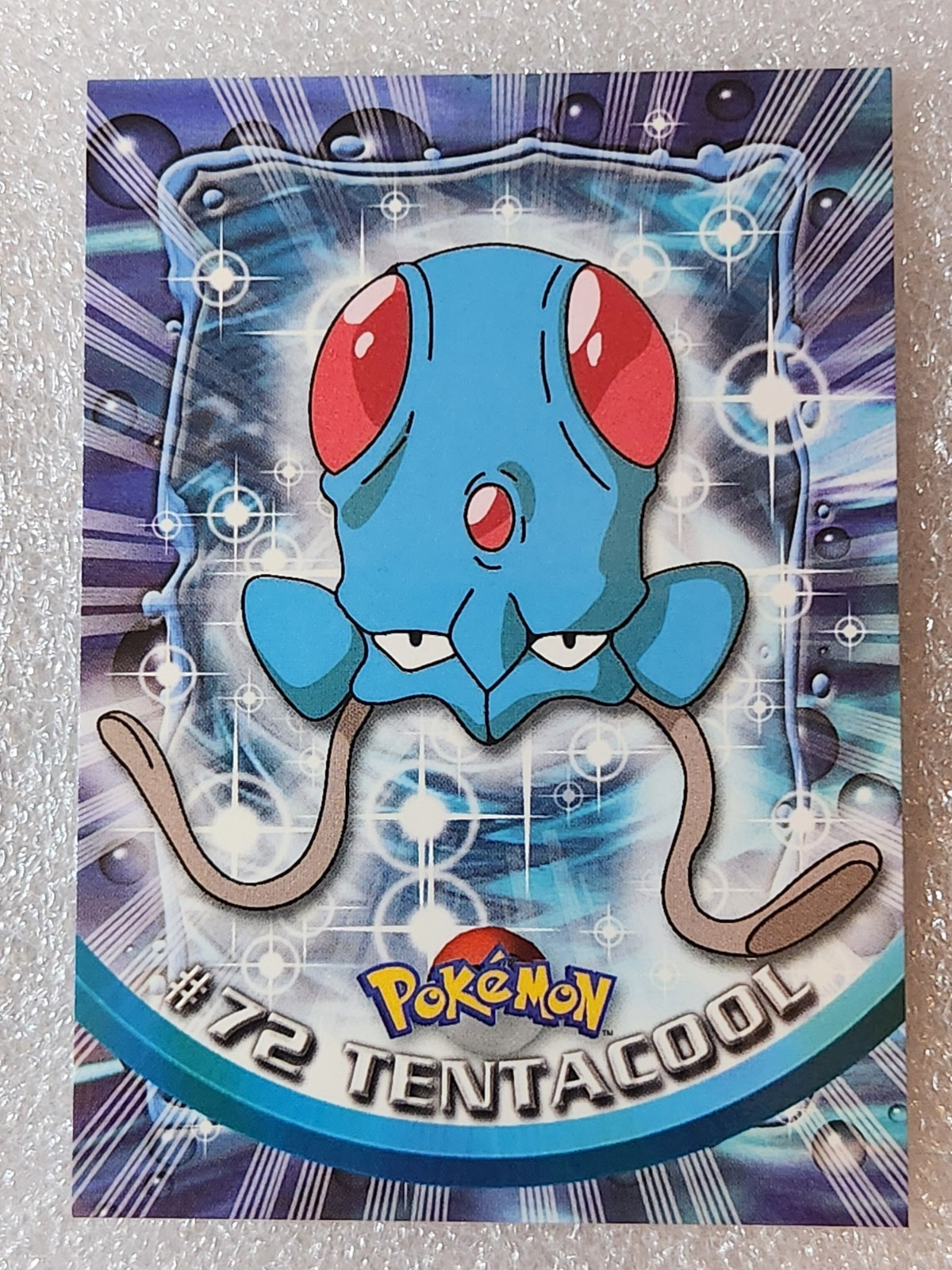 #72 TENTACOOL 1999 Topps Pokemon TV Series 1 BLUE LOGO
