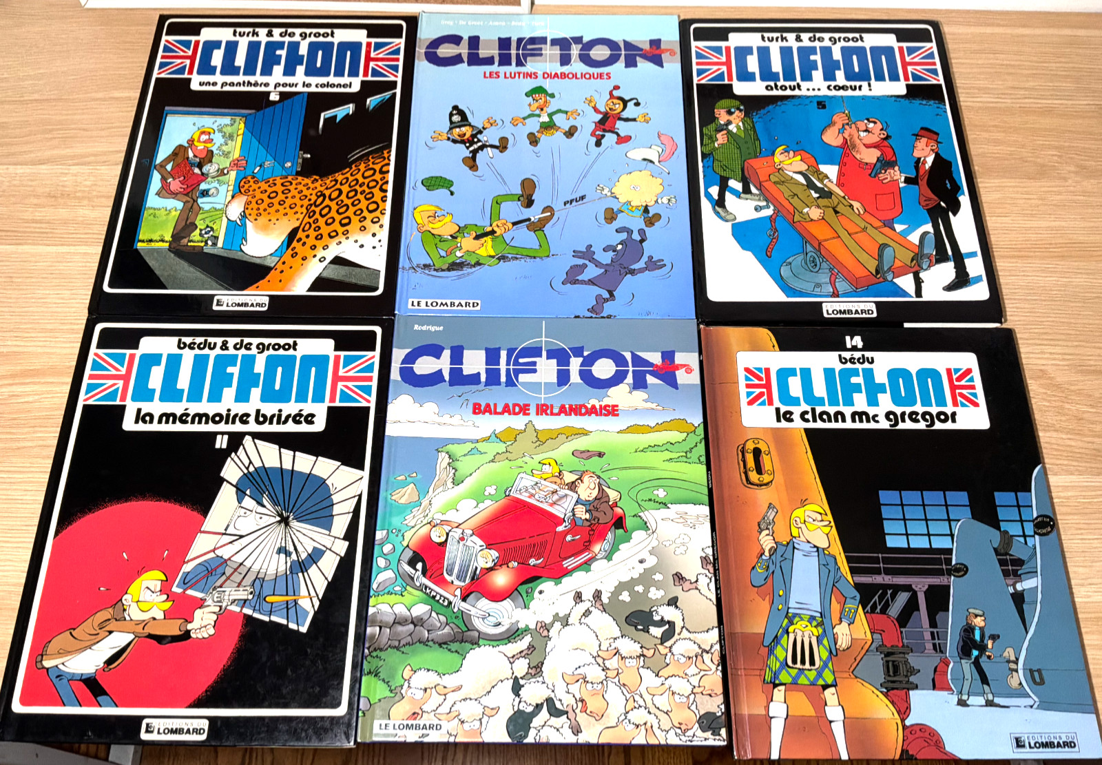 Aventures du colonel Clifton, 6-Book Lot French Hardcover Comics Original Ed.