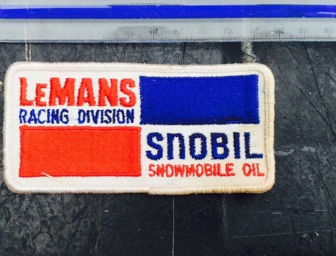 ORIGINAL LEMANS RACING SNOBIL SNOWMOBILE OIL PATCH B