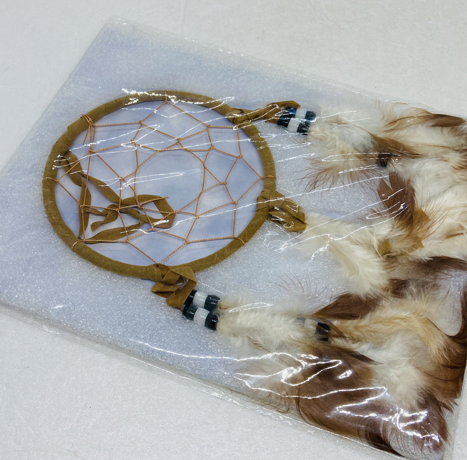 Vintage Handmade Dreamcatcher Native American Artisan Craft 8” Hanging Decor 2B