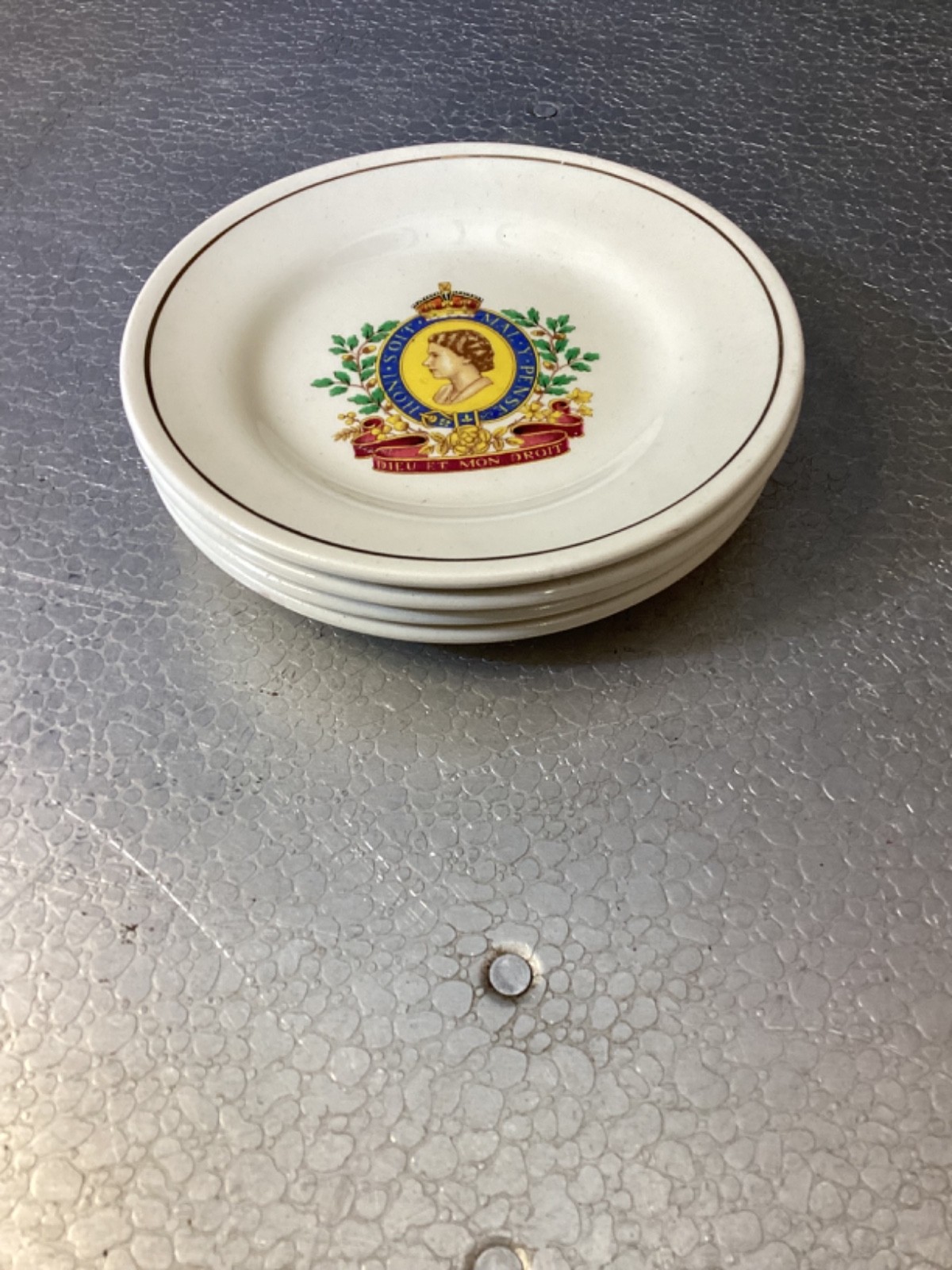 Queen Elizabeth II Vintage Bone China Commemorative Mini Souvenir Plate 4”