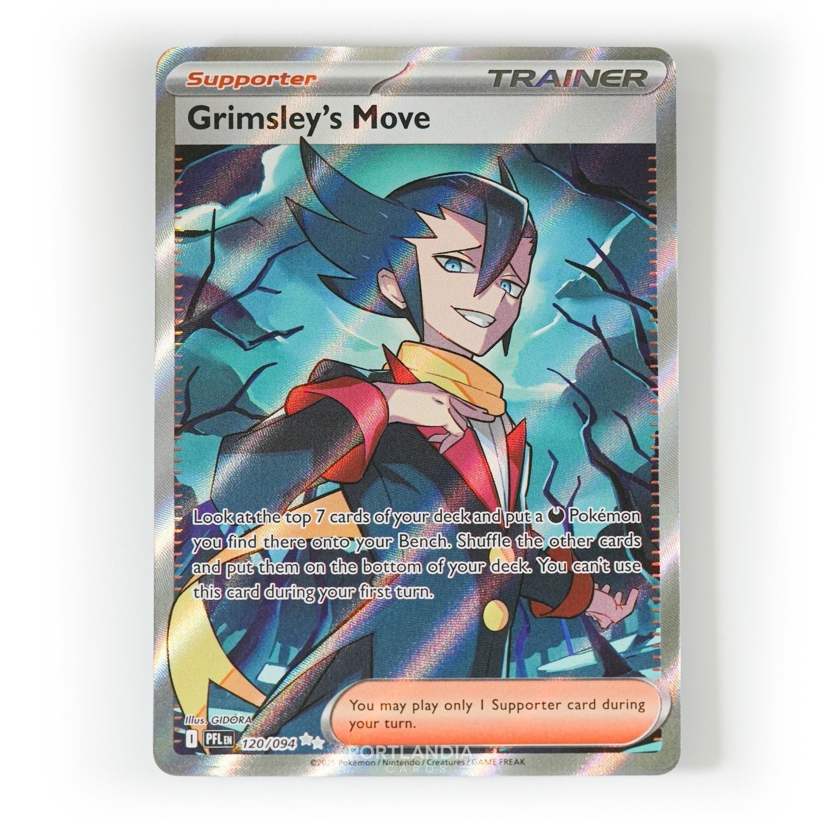 Pokemon – Grimsley’s Move – 120/094 – ME Phantasmal Flames – Full Art Trainer