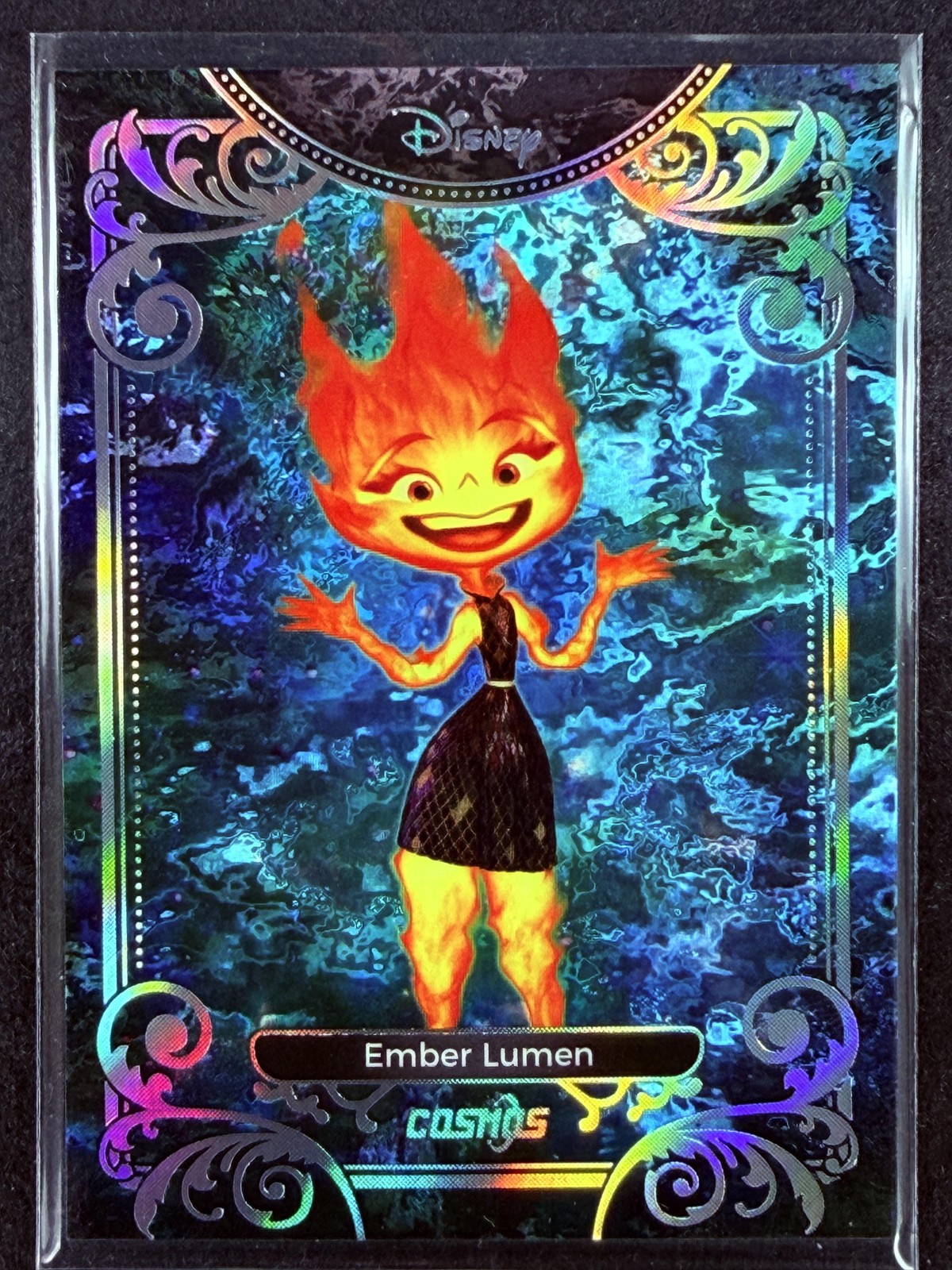 2025 Kakawow Cosmos Disney #CDT-I-146 Ember Lumen Silver Refractor Elemental