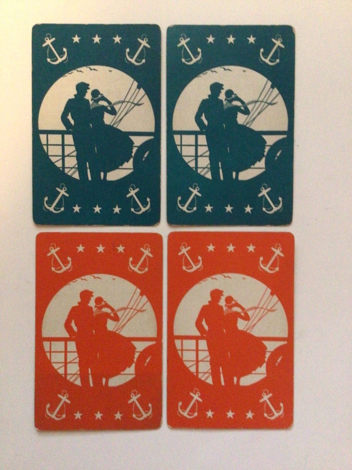 4 Vintage Art Deco Playing Cards c.1930’s