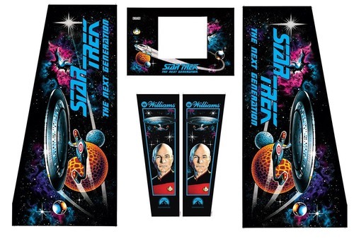 Star Trek Next Pinball Machine Cabinet Decal Sticker Set Collection