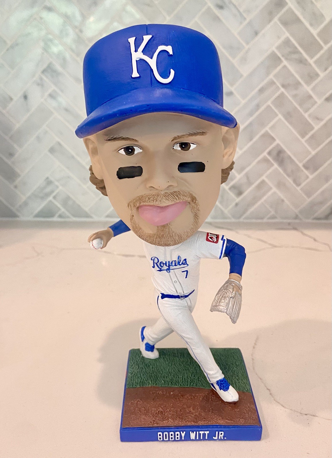 Bobby Witt Jr. White Jersey Bobblehead