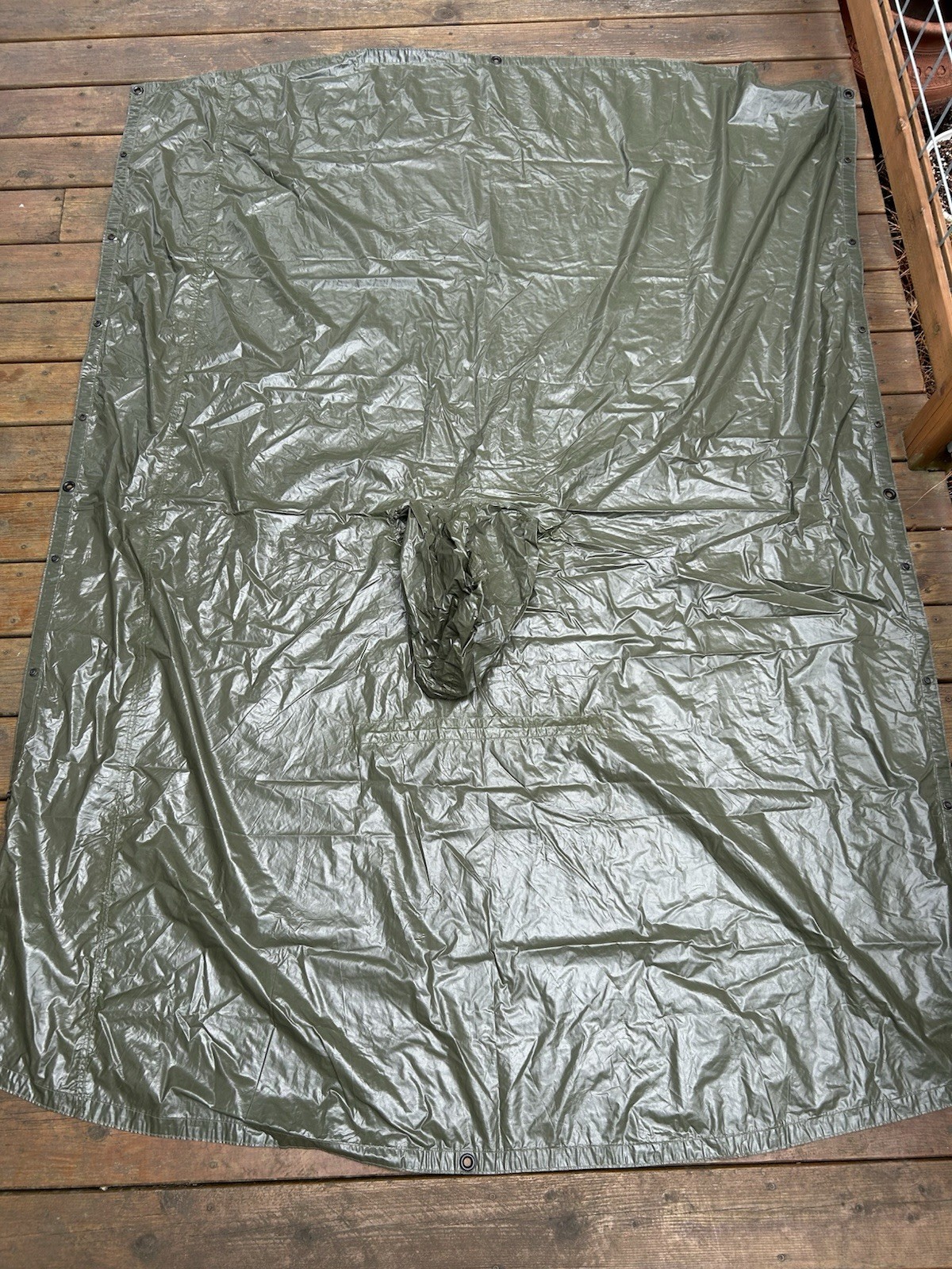 Vietnam War Era 1965 Dated Poncho with Hood US Army Vintage Excellent Condition