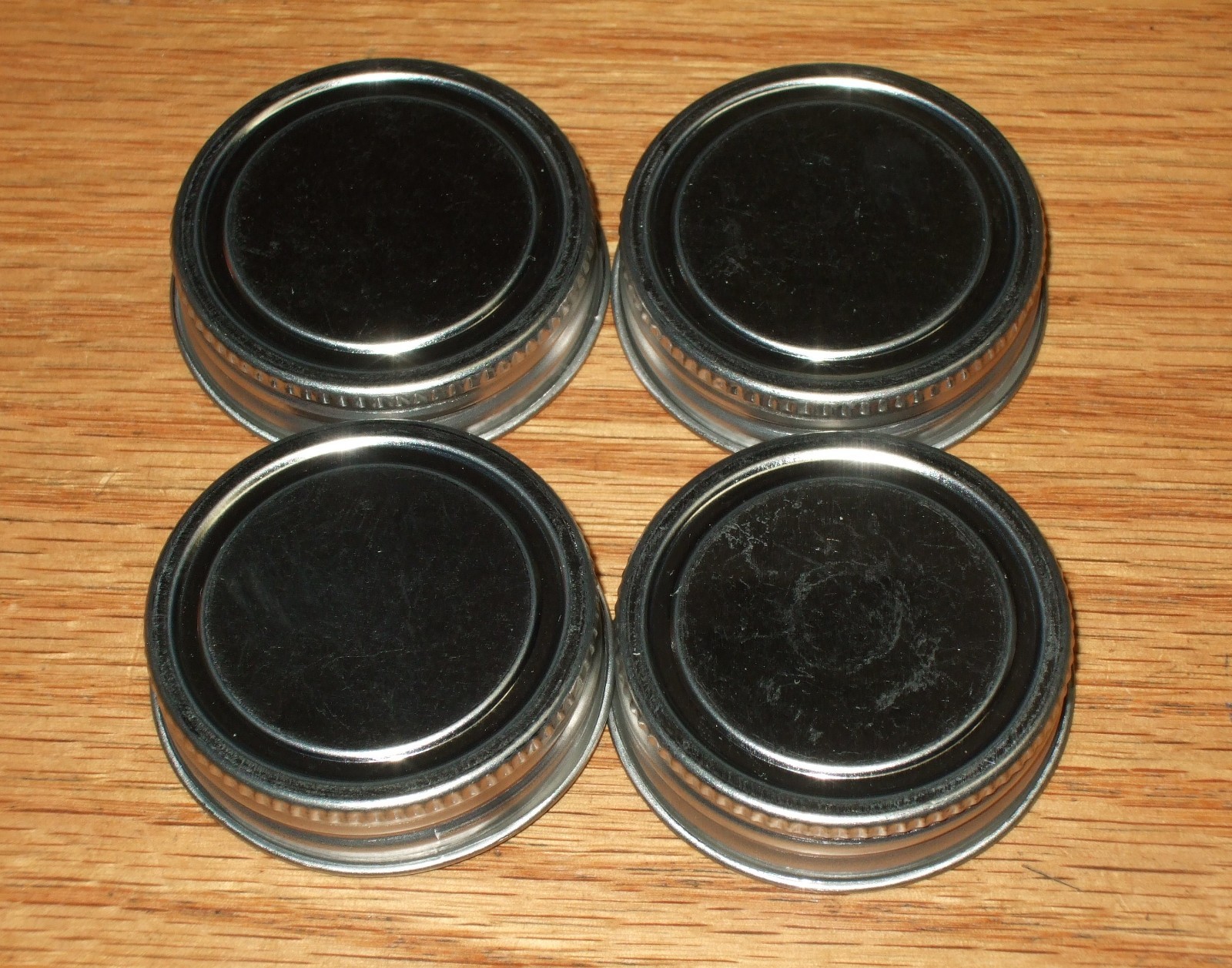 FOUR 1-3/4″ SolvSeal Steel Cap Lids ~ 5-Gallon 10-Qt. Oil Gas Gasoline Can Seal