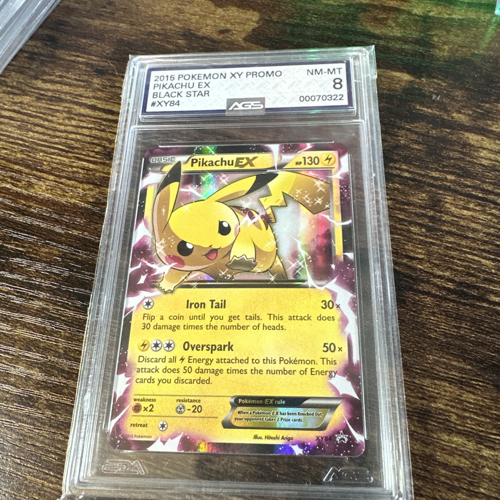 Pokemon Pikachu ex XY84 (2015) Black Star Promo Legendary Collection AGS 8