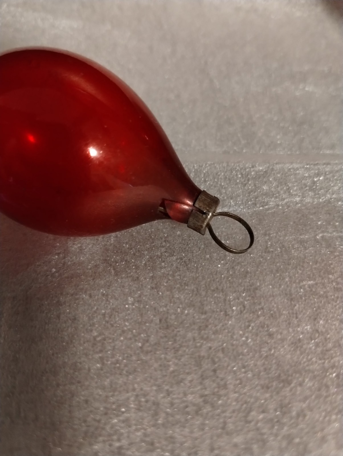 Vintage red glass ornament set of 3