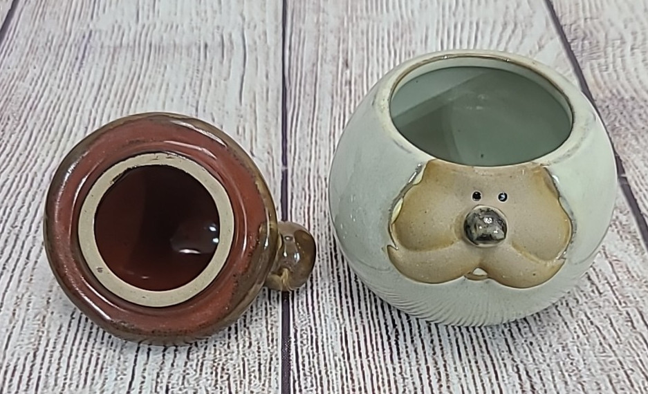 Kirkland’s Potters Garden Santa Head Tealight Holder Trinket Jar Glazed 3.25″