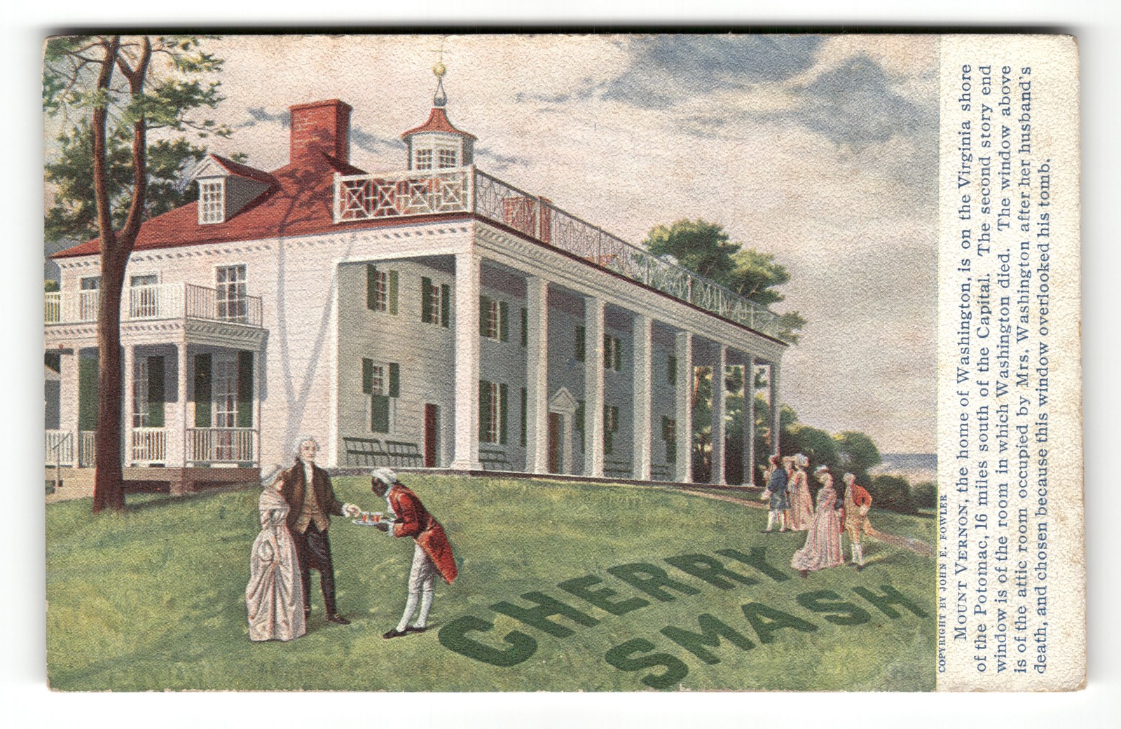 Post Card – MOUNT VERNON, the home of Washington